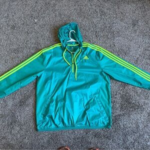 Adidas Turquoise and Lime Jacket